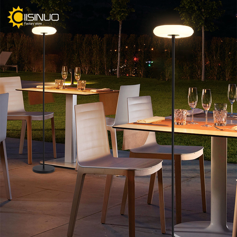 Smart Garden Solar Lights - ソーラーパワー屋外フロアランプ、充電式バッテリー、コードレスライト、USB-C充電、ip54、芝生、プール、庭に適合、4400 mah