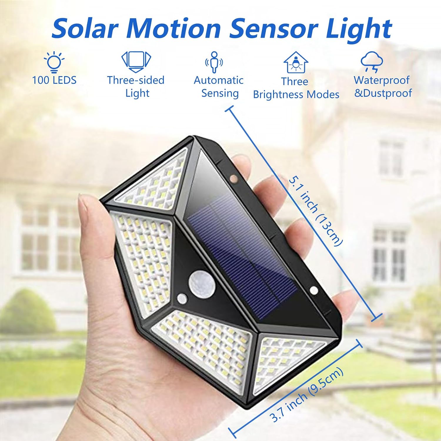 Smart Garden Solar Lights - 多機能ソーラーランプ屋外庭園装飾ソーラーLEDライト防水太陽光発電スポットライトモーションセンサー付き