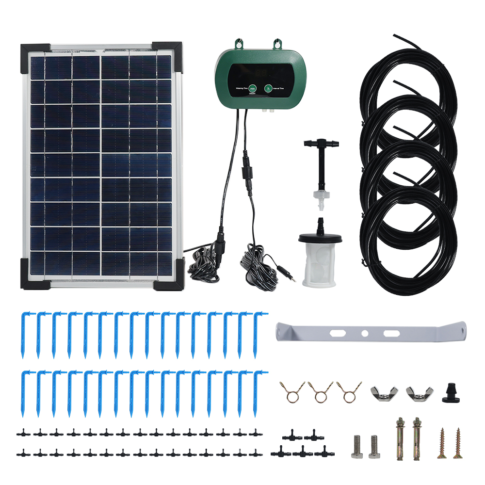Smart Garden Watering - ソーラー水耕栽培装置 マイクロドリップポンプ ガーデン温室散水キット スマートコントローラー ドリッパー散水灌漑システム