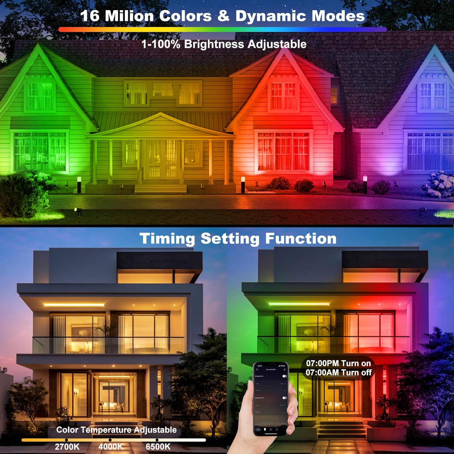 リモコン付きRGB LEDフラッドライト,インテリジェントな - Smart Garden Lights Uk のレビューと価格