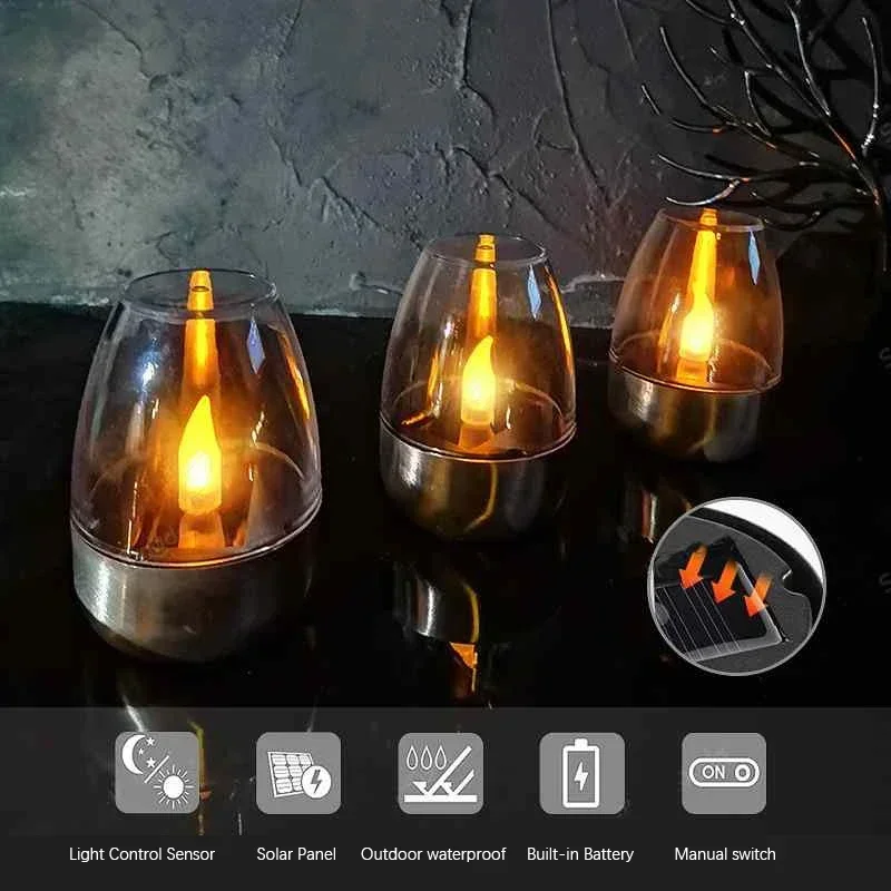 LED ソーラーキャンドルライトフレームレス充電式ナイトライ - Smart Garden Light のレビューと価格