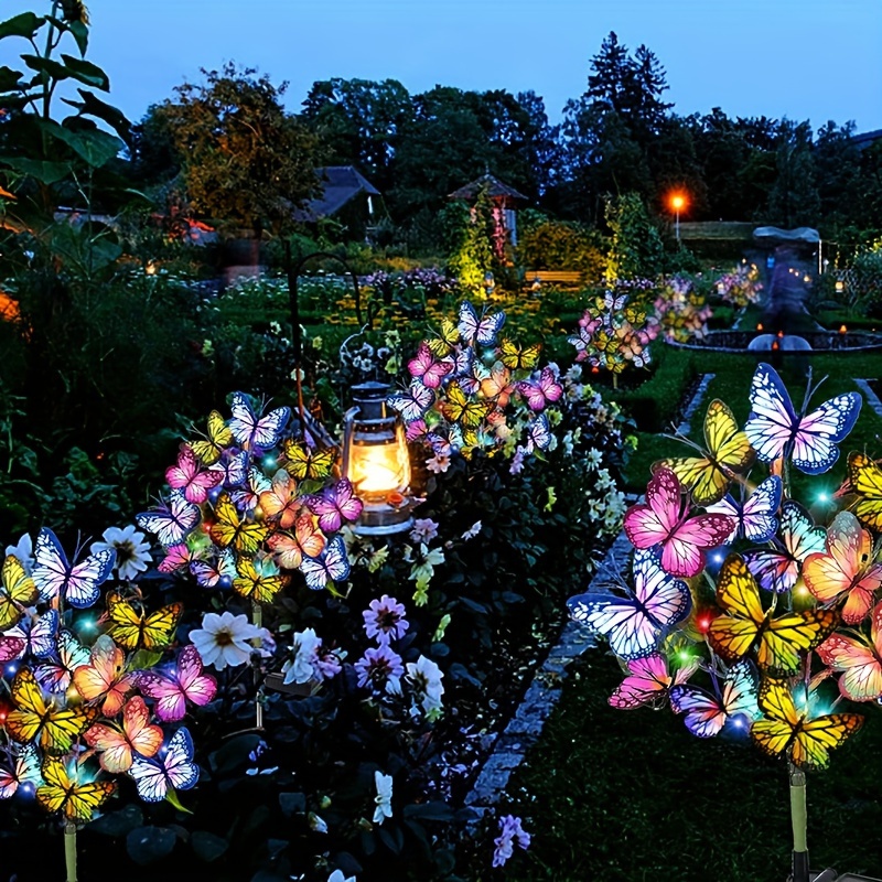 ソーラー LED バタフライガーデンライト防水カラフルな屋外 - Smart Garden Light のレビューと価格