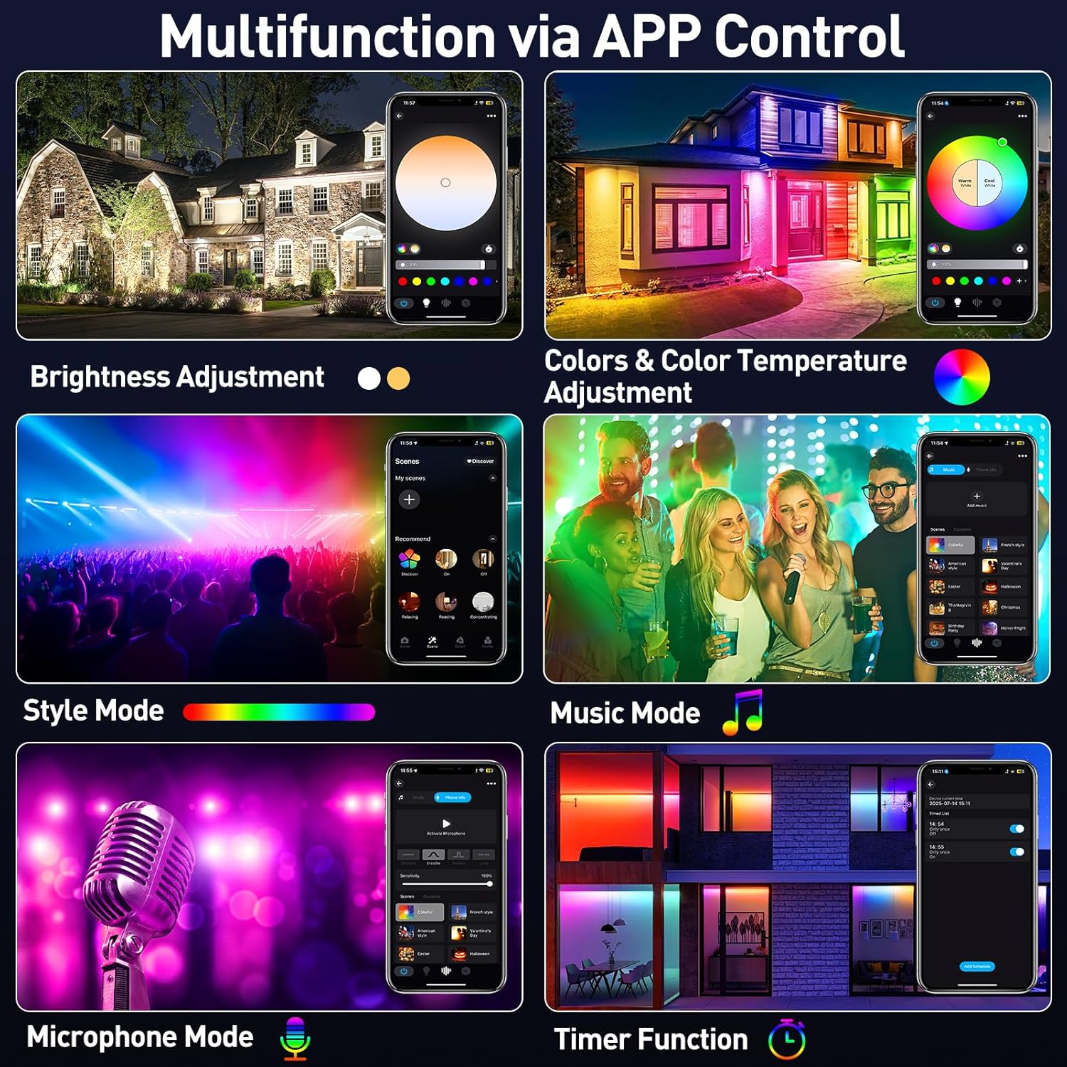 50/72W RGB LED投光器バー、リモコン付き、スマー - Smart Garden Lights Uk のレビューと価格