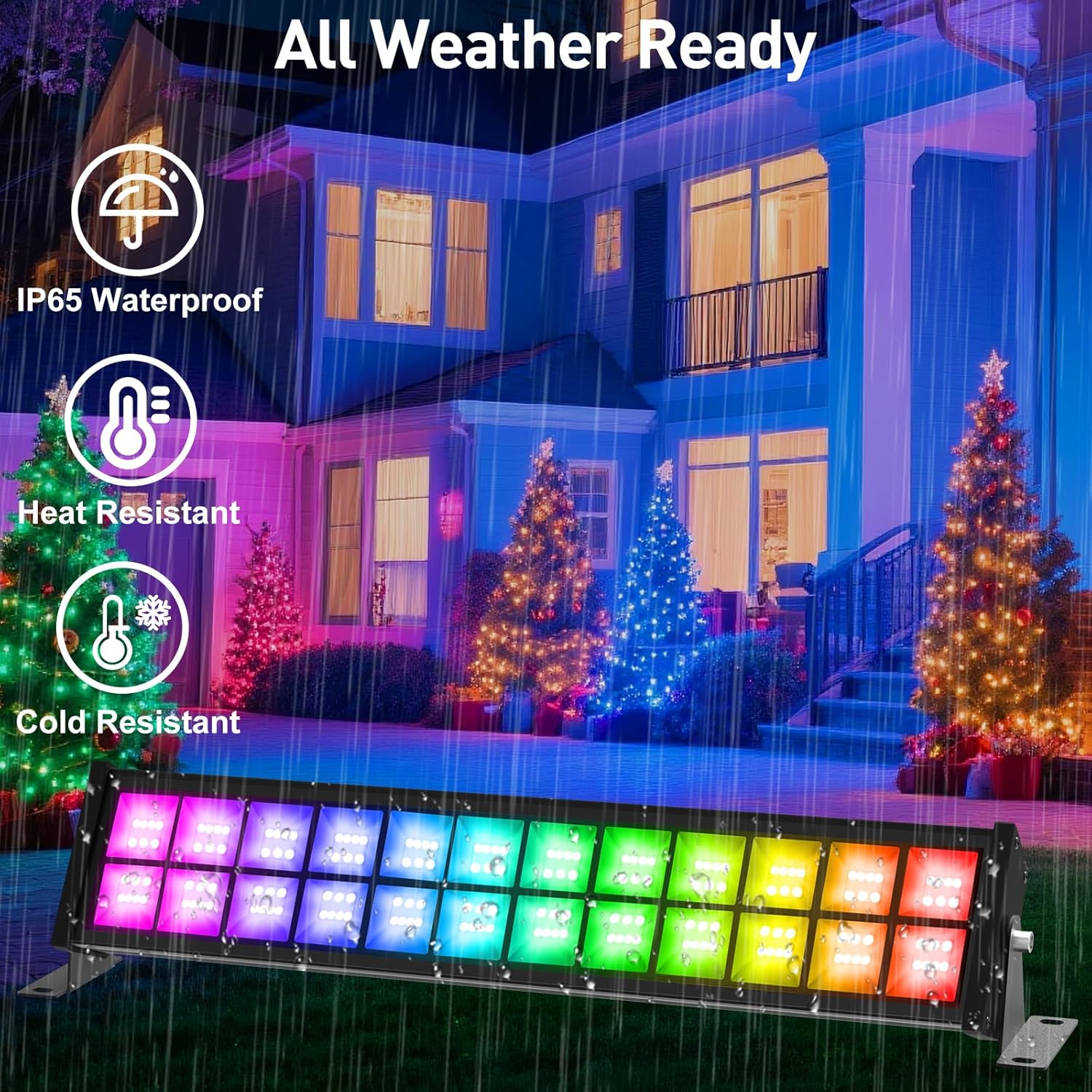 50/72W RGB LED投光器バー、リモコン付き、スマー - Smart Garden Lights Uk のレビューと価格