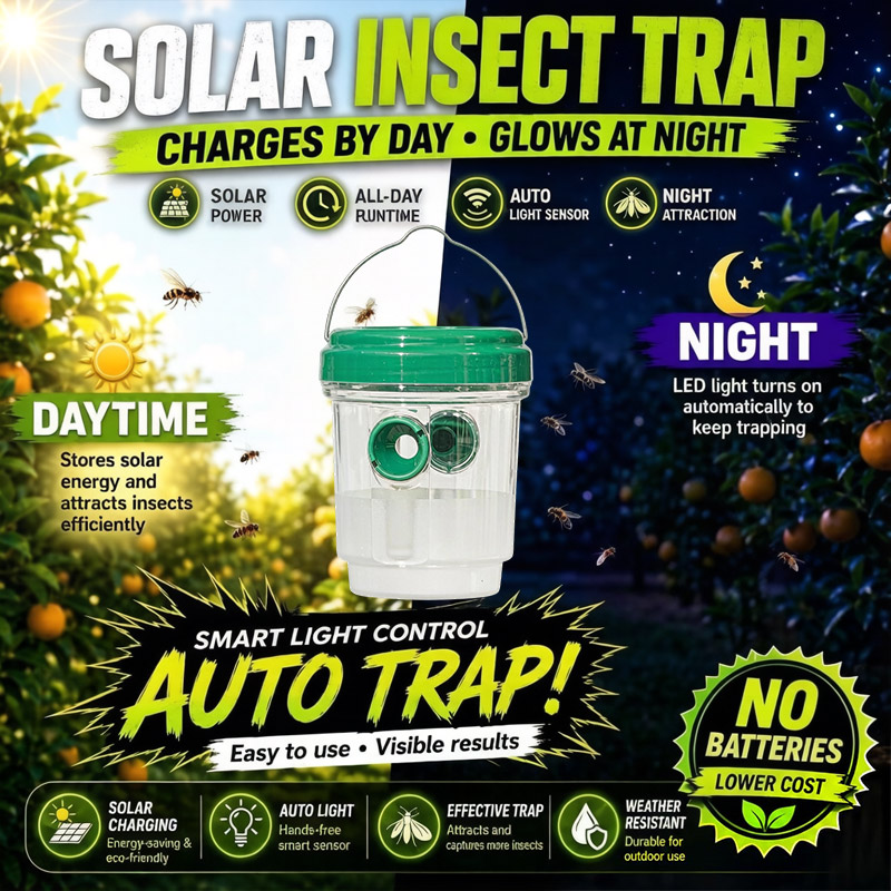 ソーラー式果物蠅捕獲器 庭園果樹園用小型飛翔昆虫捕獲器 バケ - Smart Garden Light のレビューと価格