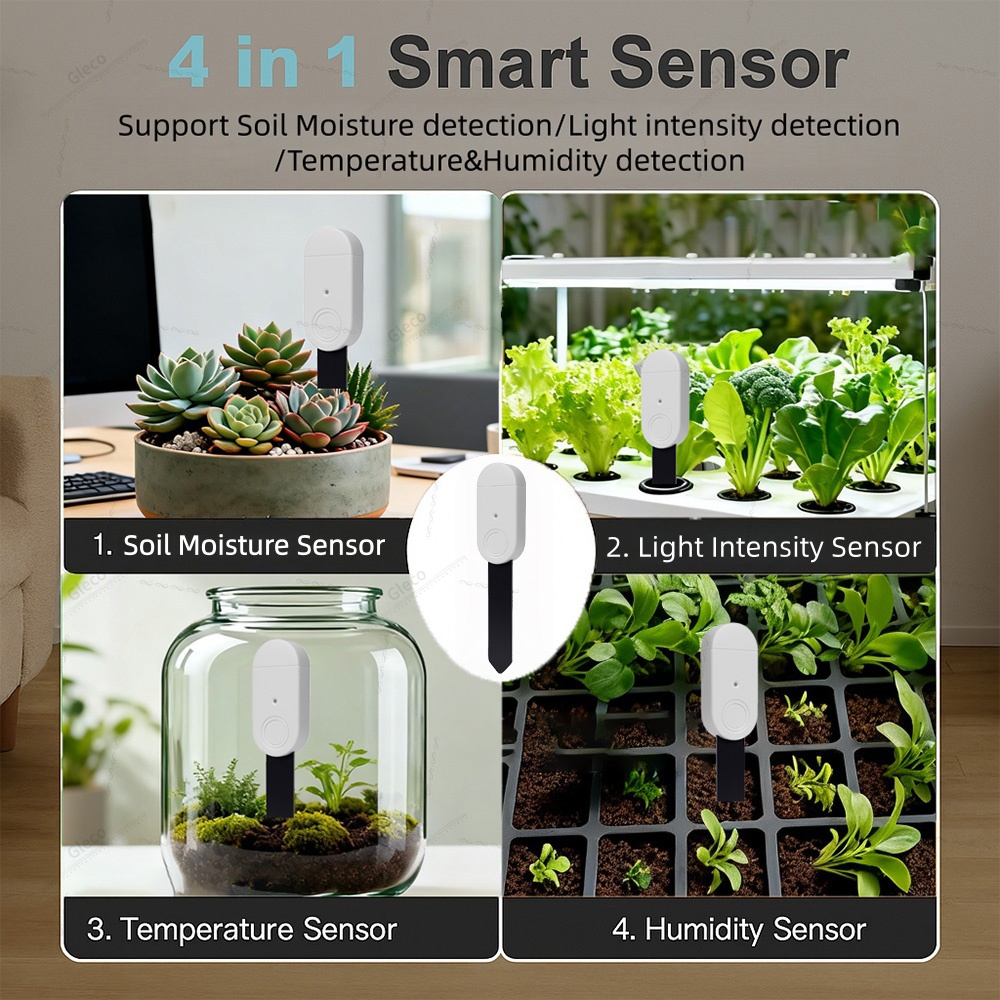 4in1 Zigbee 土壌水分温度湿度センサー、光検出機能 - Smart Garden Light のレビューと価格