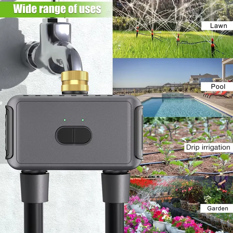 WAP01 WiFiアプリ制御 デュアルホース水タイマー ス - Smart Garden Watering のレビューと価格