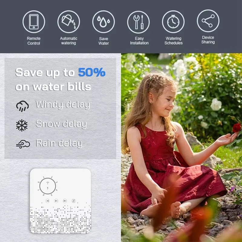 Tuya WiFi スマートスプリンクラーコントローラー 8 - Smart Garden In Home のレビューと価格