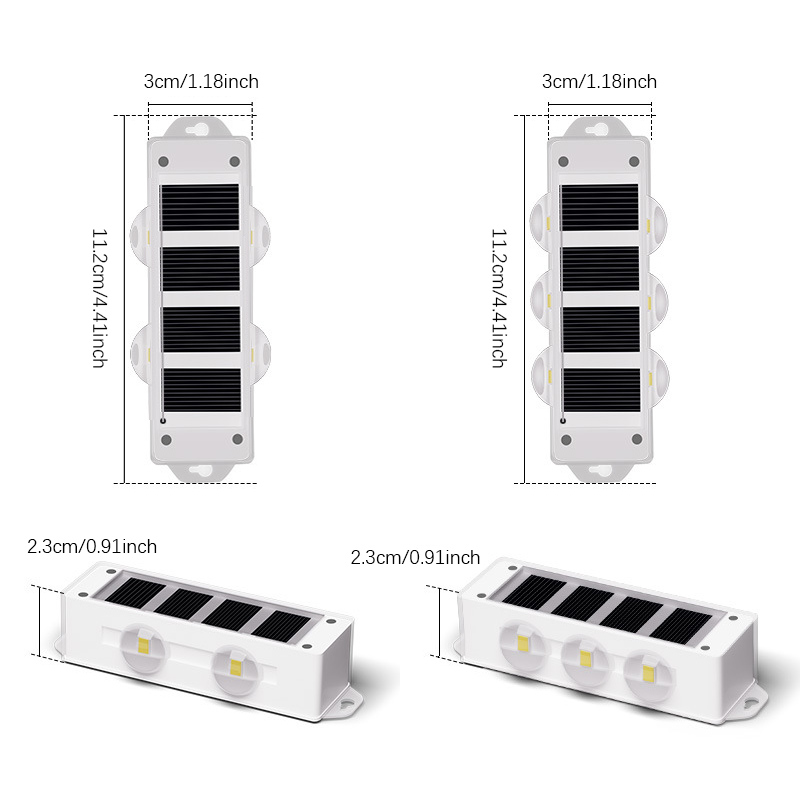 スマート光センサー付きソーラーウォールライト4個 – 屋外L - Smart Garden Smart Fence のレビューと価格