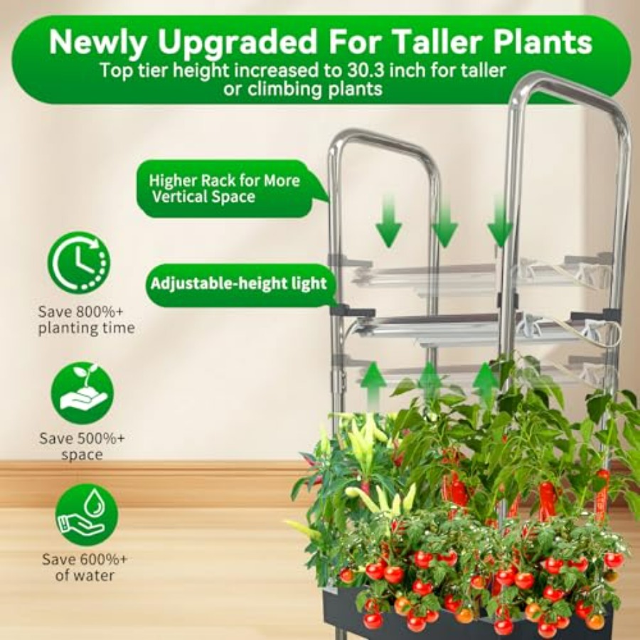 屋内水耕栽培システム：スマートフルスペクトルライト付き垂直庭 - Smart Garden Light のレビューと価格