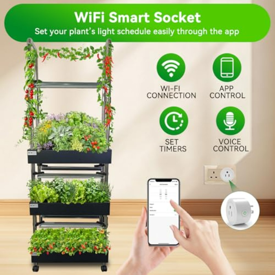屋内水耕栽培システム：スマートフルスペクトルライト付き垂直庭 - Smart Garden Light のレビューと価格