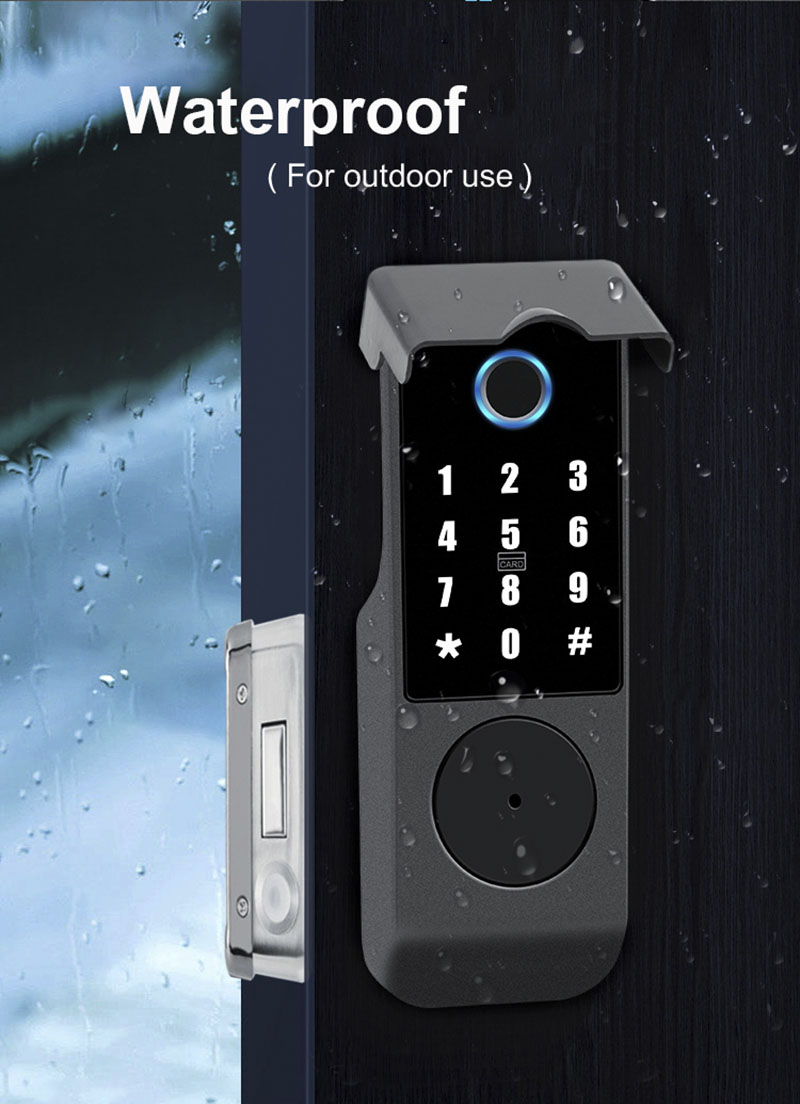 防水Tuya Wifiスマート電子錠 生体認証指紋デジタルロ - Smart Garden Gate のレビューと価格